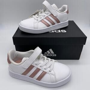 11K adidas Unisex-Child Grand Court Tennis Shoe